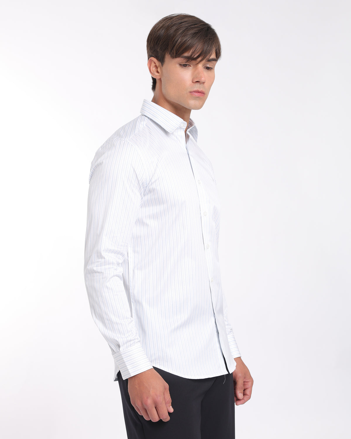 Blue Striped Classic Fit Shirt