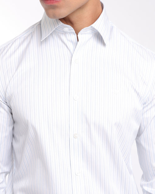 Blue Striped Classic Fit Shirt