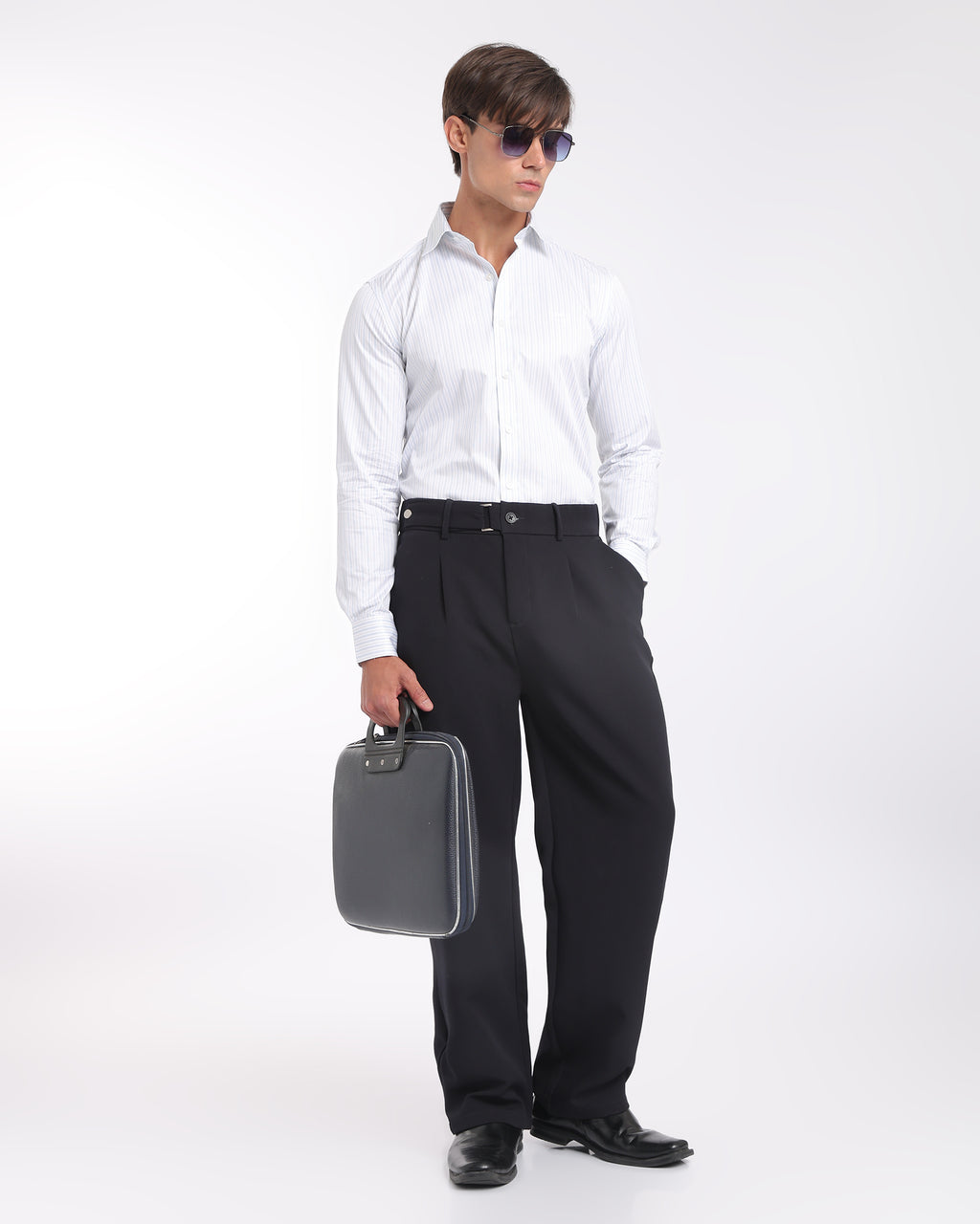 Blue Striped Classic Fit Shirt