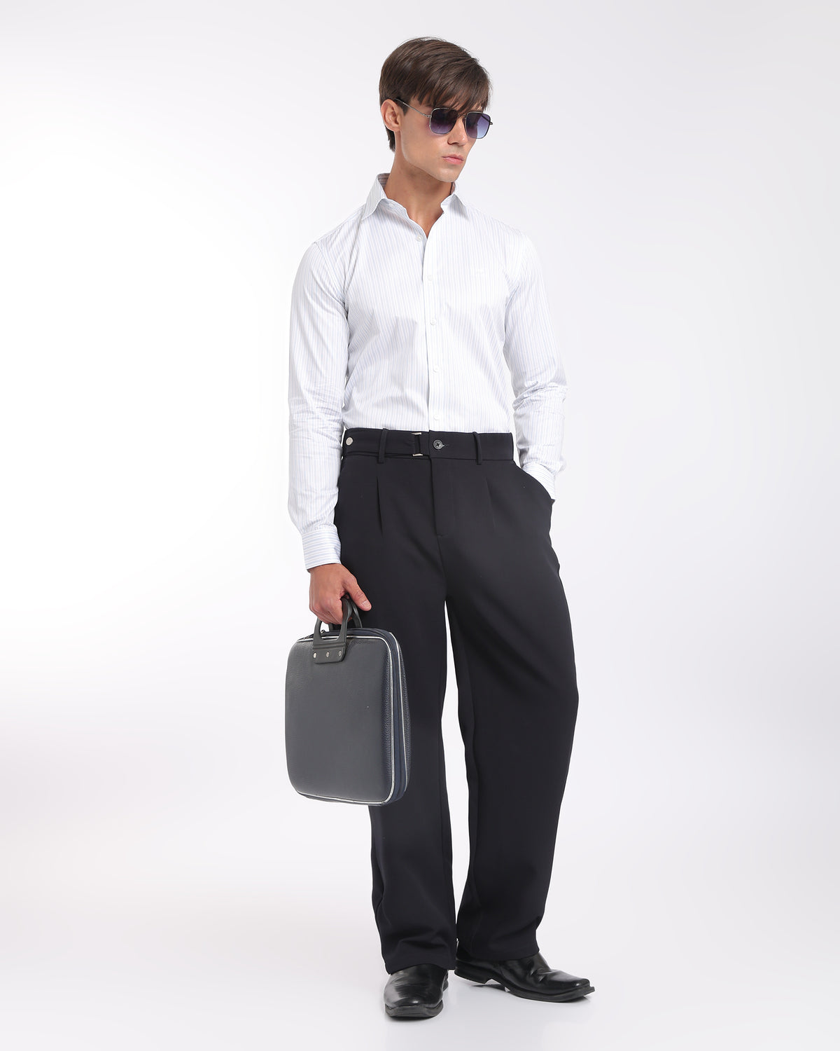 Blue Striped Classic Fit Shirt