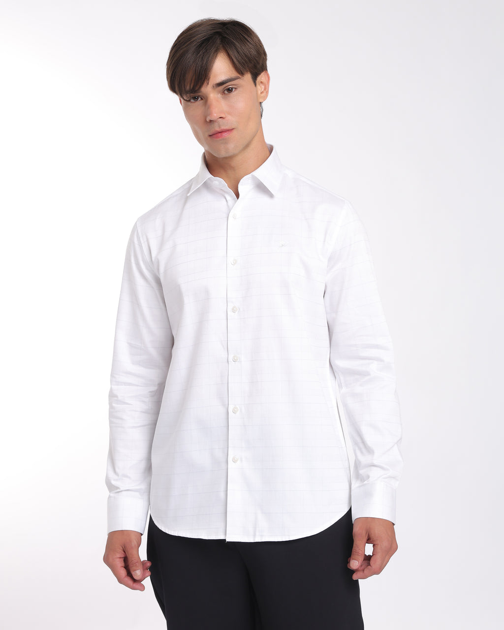White Checks Classic Fit Shirt