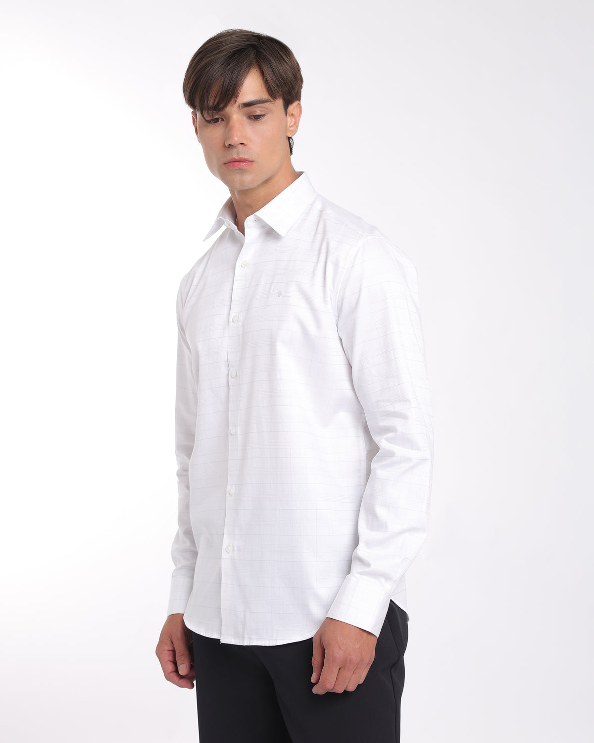 White Checks Classic Fit Shirt