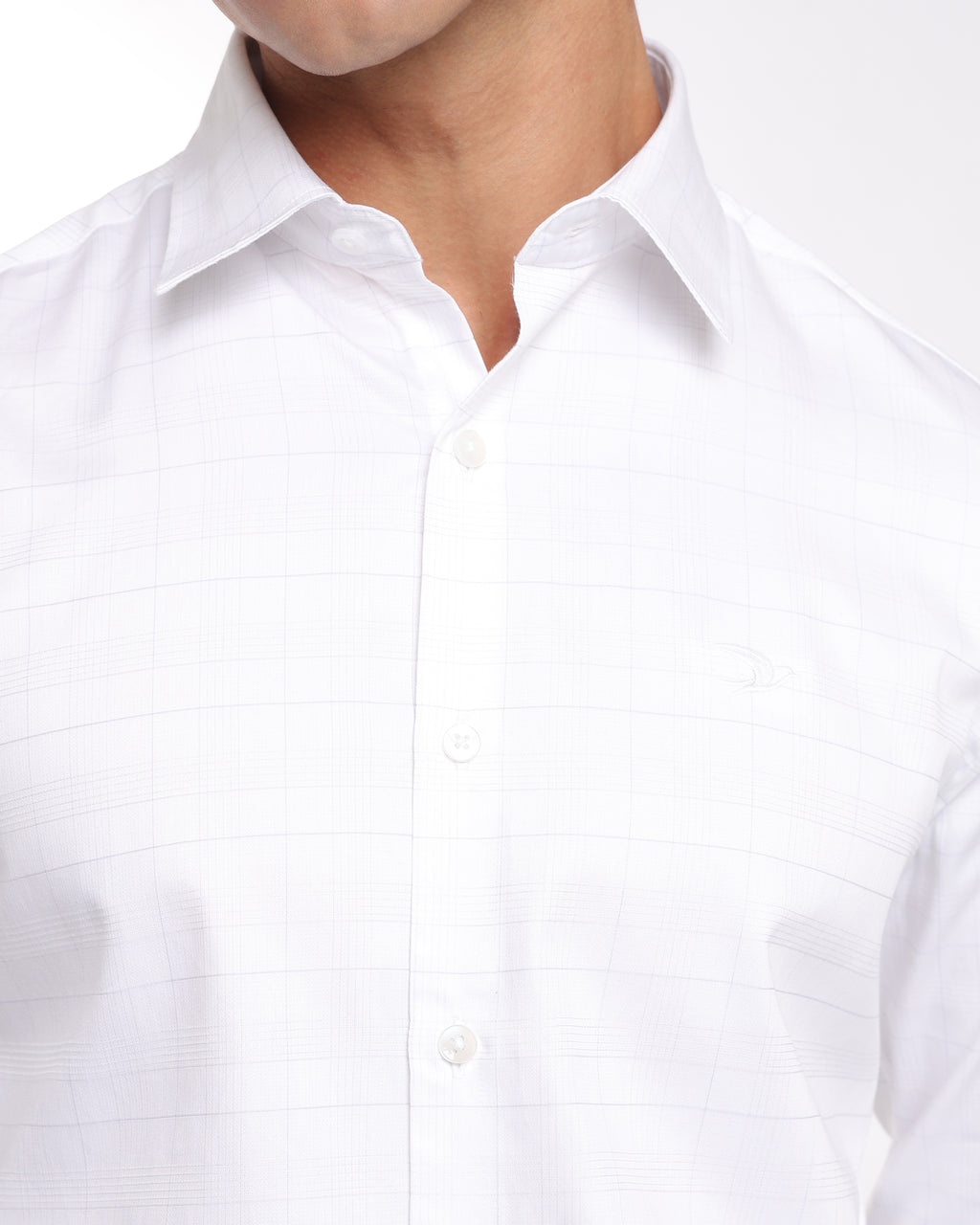 White Checks Classic Fit Shirt