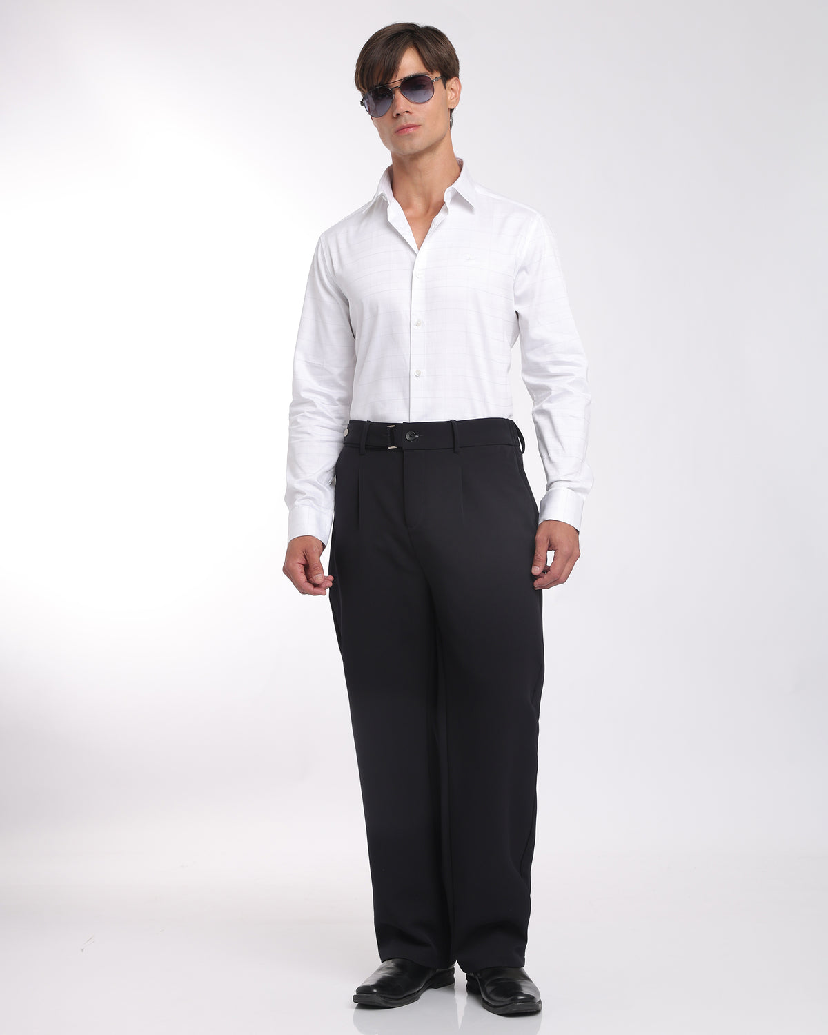 White Checks Classic Fit Shirt