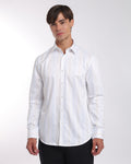 Ivory Striped Classic Fit Shirt