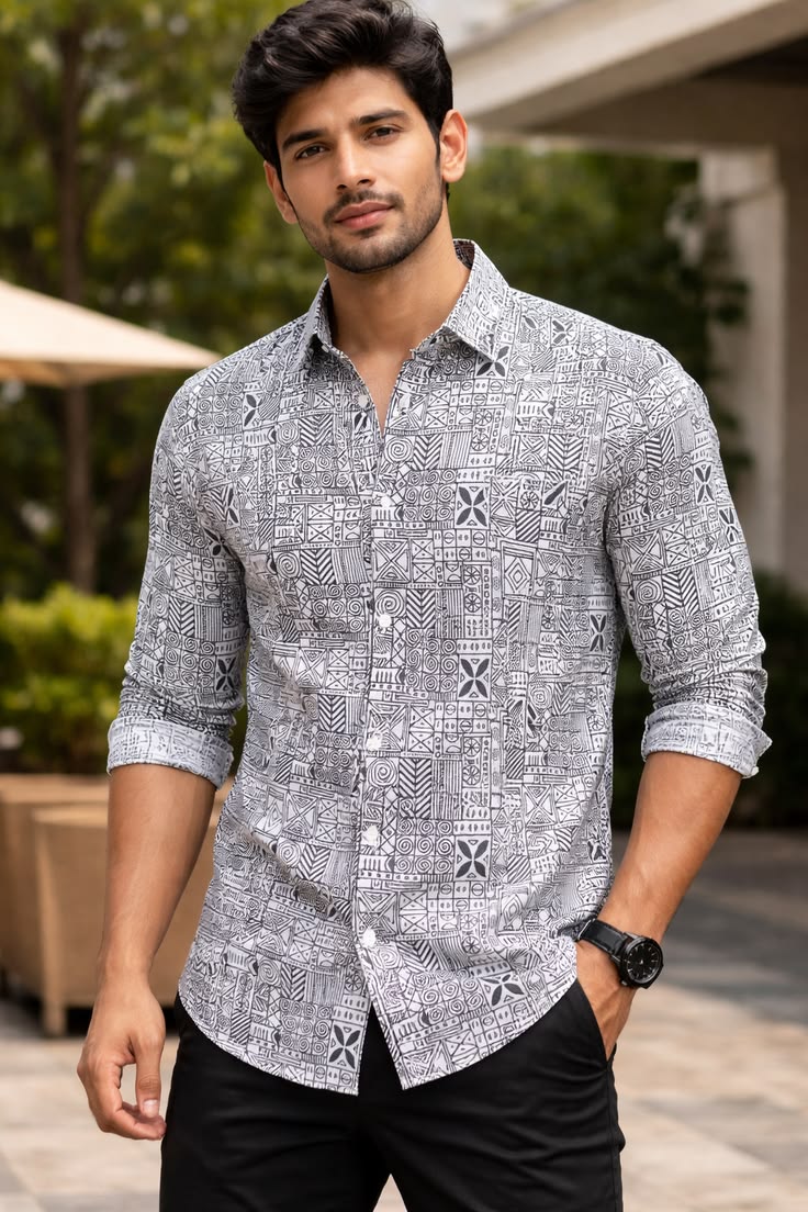 Signature Designer Textured Shirt